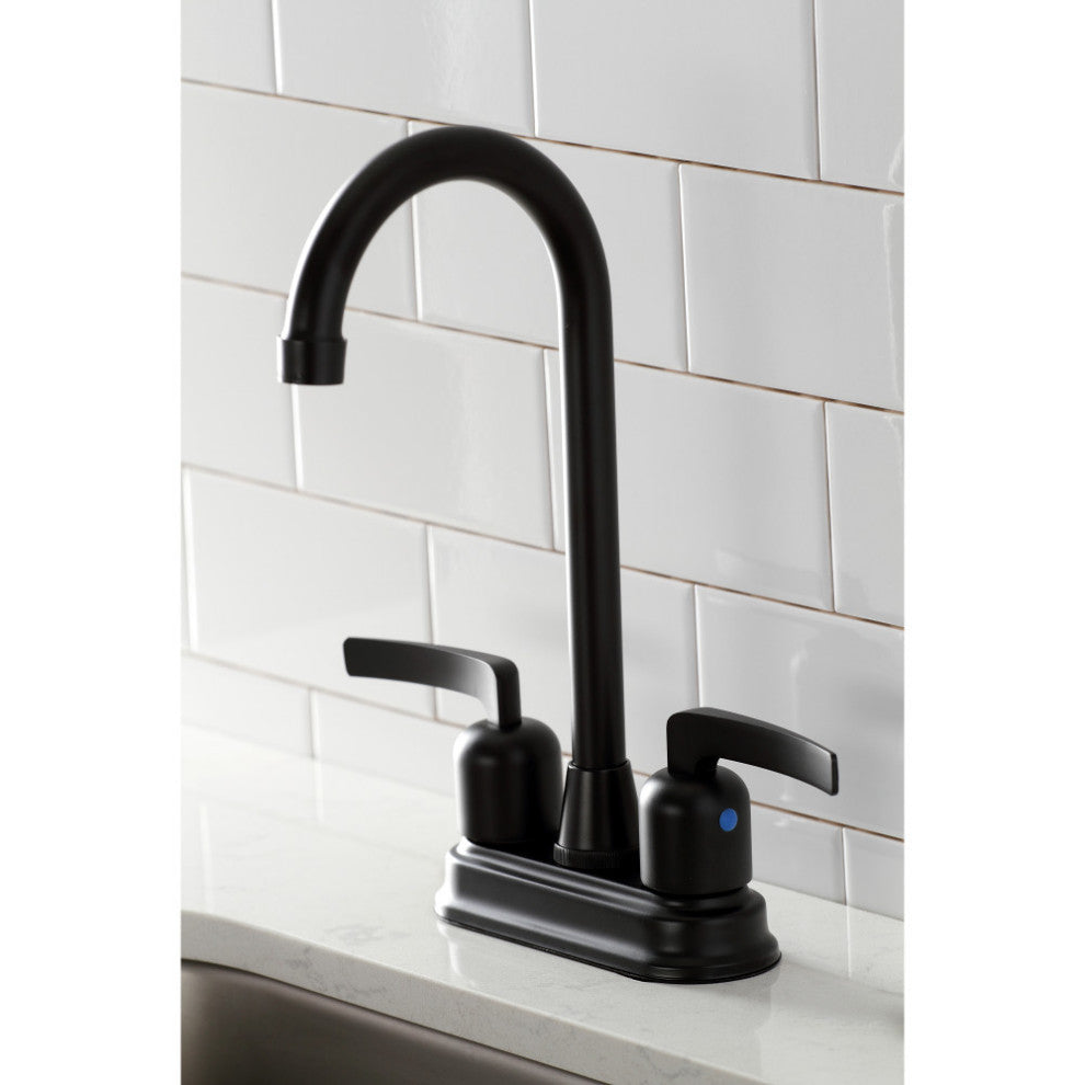 Kingston Brass KB8490EFL Centurion Bar Faucet, Matte Black