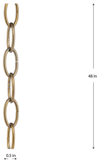 48" of 9 Gauge Chain, Soft Gold Lighting Accessory Chain