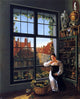 Frans Vervloet Girl at a Window, 20"x25" Gallery Wrapped Canvas Print