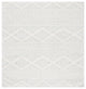 Safavieh Tulum Tul272G Southwestern Rug, Ivory and Light Gray, 8'0"x8'0" Square