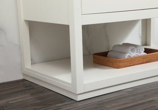 42" Single Bathroom Vanity, White, With Backsplash