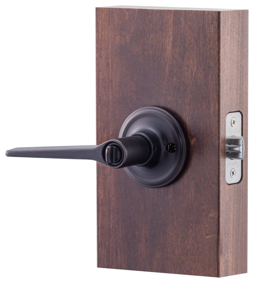 Scandinavian Style Keyed Entry Lever, Tuscan Bronze