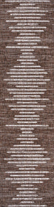 Zolak Berber Stripe Indoor/Outdoor Rug, Brown/Beige, 2 X 10