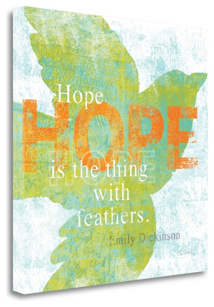 "Letterpress Hope" By Sue Schlabach, Giclee Print on Gallery Wrap Canvas