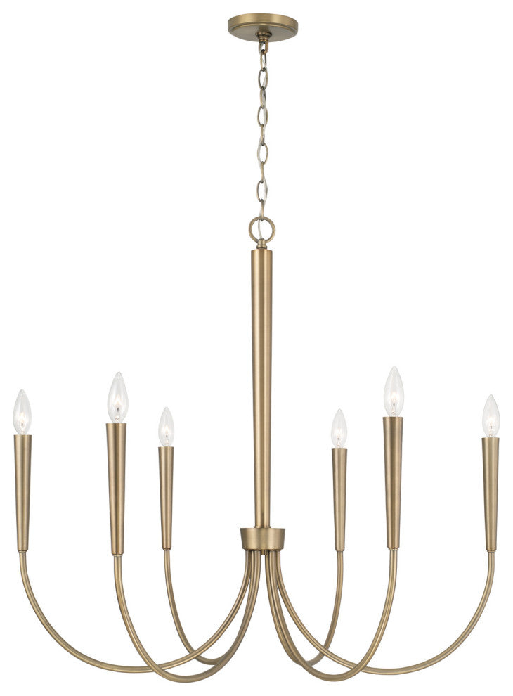 Capital Lighting, 445961AD, 33"Wx31"H 6-Light Medium Chandelier