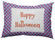Happy Halloween Checks Accent Pillow, Orchid, 14"x20"