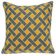 20" X 7" X 20" Transitional Gray And Orange Pillow Cover With Poly Insert