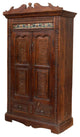 Consigned Antique Armoire Vintage Colonial Style Carved Cabinet 71