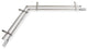 Mabel 13/16" Double Corner Window Curtain Rod, Satin Nickel, 48-84"