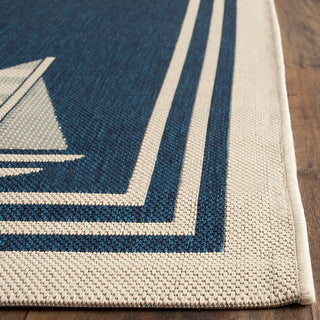 Courtyard Cy7422-258A22, Navy/Beige, 8'0" X 11'0"