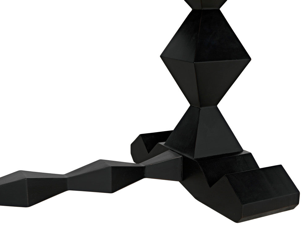 NOIR Furniture - Madeira Dining Table in Hand Rubbed Black - GTAB577HB