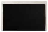 Stylus Black Boucle Fabric Full Bed, Cream, Queen