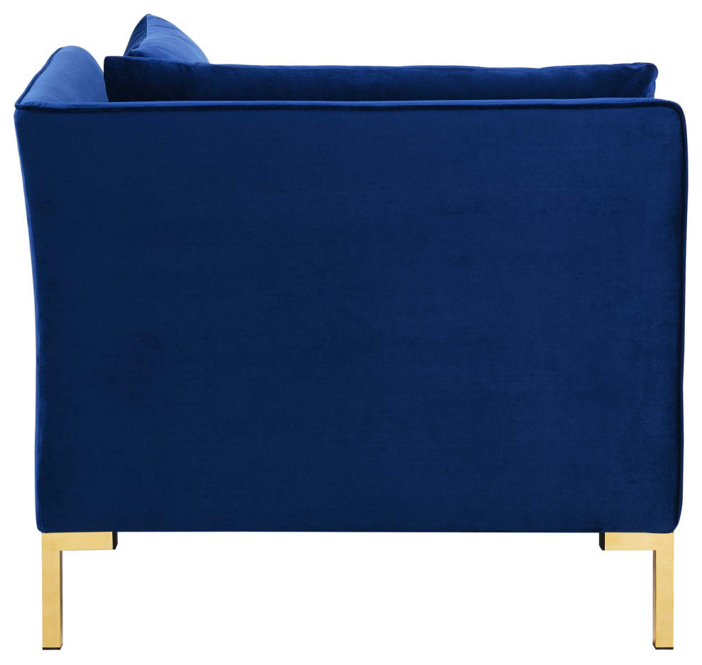 Ardent 7-Piece Performance Velvet Sectional Sofa Navy