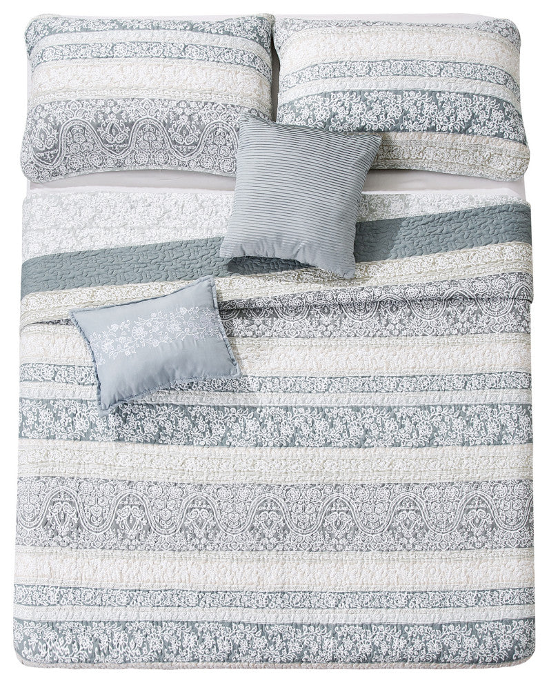 Marchesa 6-Piece Quilted Bed Spread Set, King