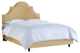 Taylor Nail Button High Arch Notched Bed, Velvet Pearl, Queen