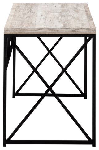 Computer Desk, Home Office, Laptop, Work, Metal, Laminate, Beige, Black