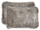 Belton Faux Fur Pillows, Set of 2, Gray, 12"x20"
