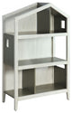 HomeRoots 14" X 33" X 50" Weathered White Washed Gray Wood Bookcase
