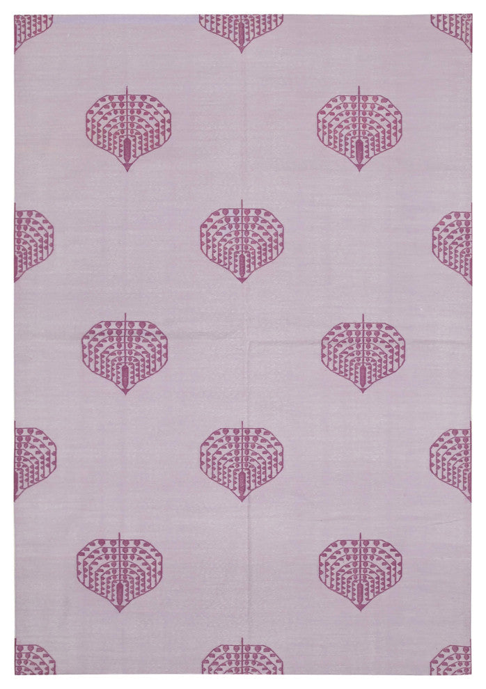 Rug N Carpet - Handmade Wool 6' 3'' x 8' 11'' Flatweave Dhurrie Kilim Rug