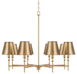 Capital Lighting 449781-707 Whitney 8 Light 41"W Chandelier - Aged Brass