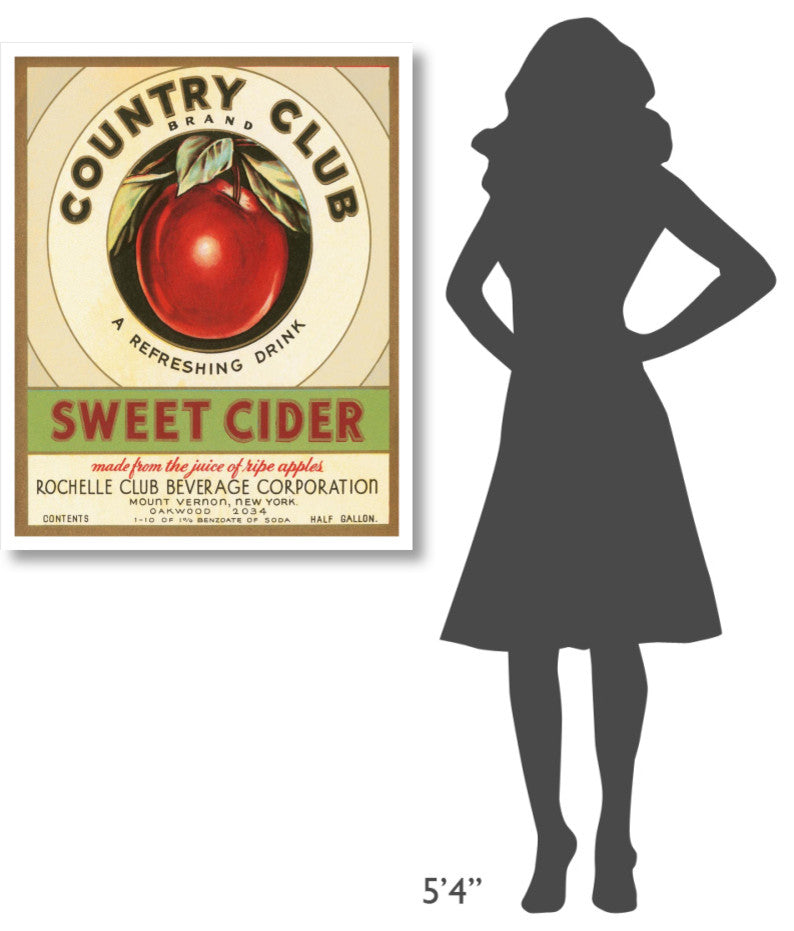 "Country Club Sweet Cider" Digital Paper Print by Retrolabel, 31"x38"