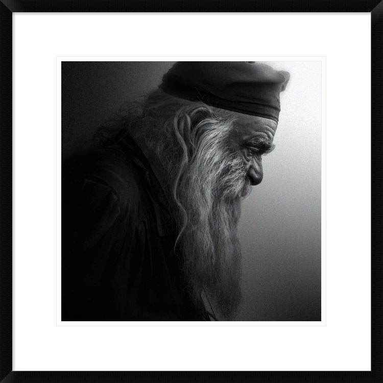 "The Monk" Framed Digital Print by Robert Semnic, 24x24"