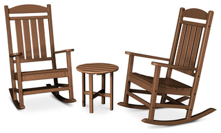 Polywood Presidential 3-Piece Rocker Set, Teak