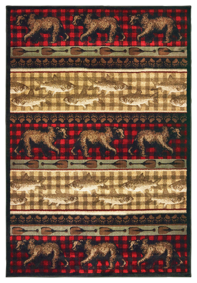 Oriental Weavers Woodlands Red/ Multi Southwest/Lodge Indoor Area Rug 7'10"X10'
