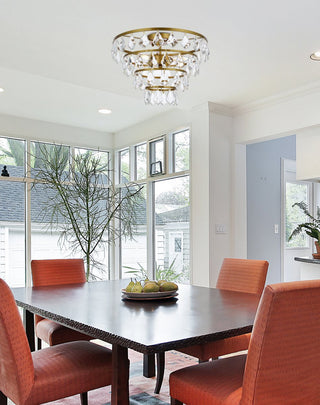 Evan 16" Flush Mount, Brass