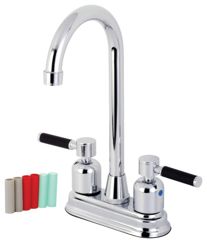 Kingston Brass KB8491DKL Kaiser Bar Faucet, Polished Chrome