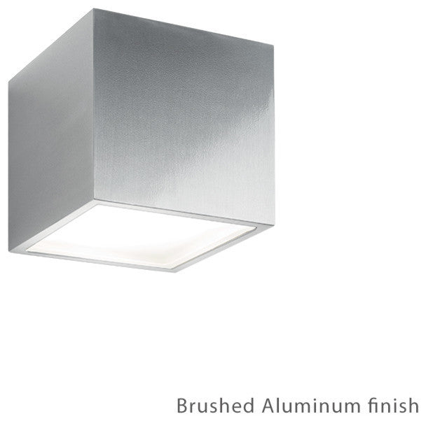 Modern Forms Bloc LED Up or Down Wall Light, Brushed Aluminum
