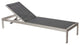 Benzara BM172095 Anodized Aluminum Modern Patio Lounger, Black