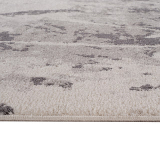 Clifton Abstract Ivory Gray Power-Loom Area Rug 5'3" x 7'6"