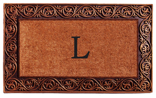 Prestige Bronze Monogram Doormat 18"x30", Letter L