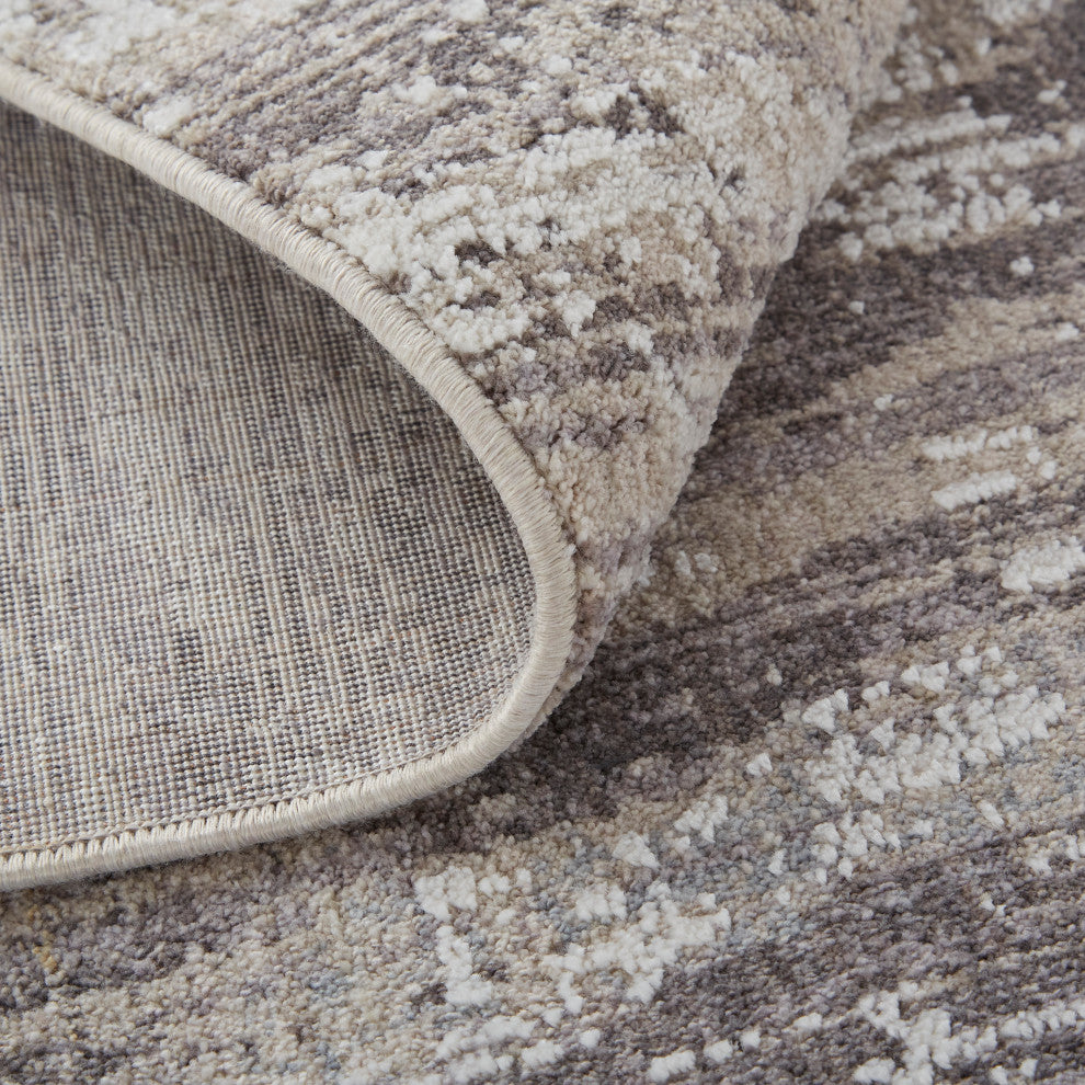 Weave & Wander Inger Rug, Gray/Beige, 6'-7" X 9'-4" Rug