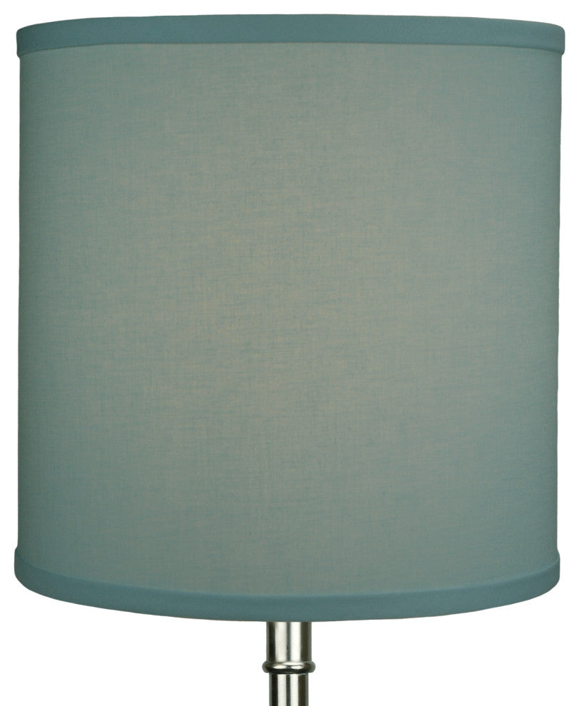 Fenchel Shades 11"x11"x11" Spider Attachment, Drum Lamp Shade, Linen Dusty Blue