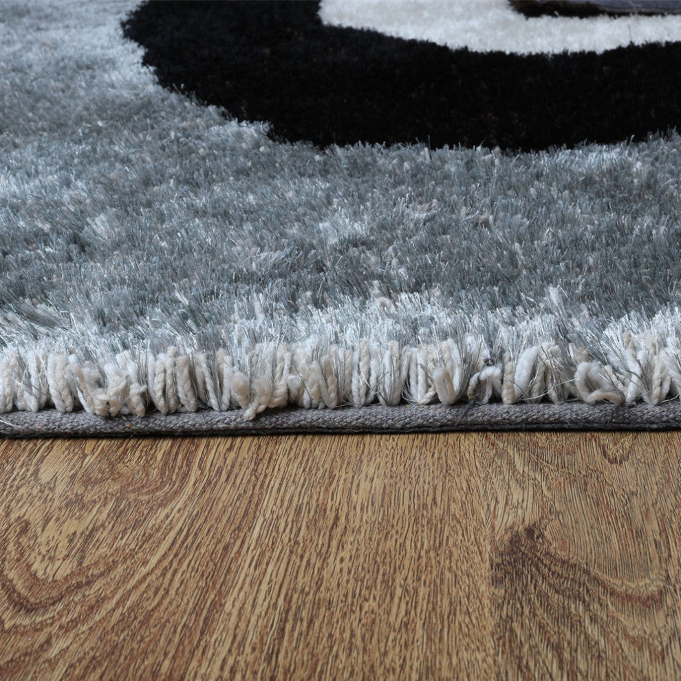 HAND TUFTED SHAG POLYESTER ECO-FRIENDLY AREA RUGS -Multicolor,Contemporary