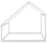 Gewnee Wood Full Size Kids House Bed in White