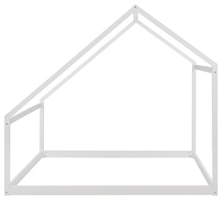 Gewnee Wood Full Size Kids House Bed in White