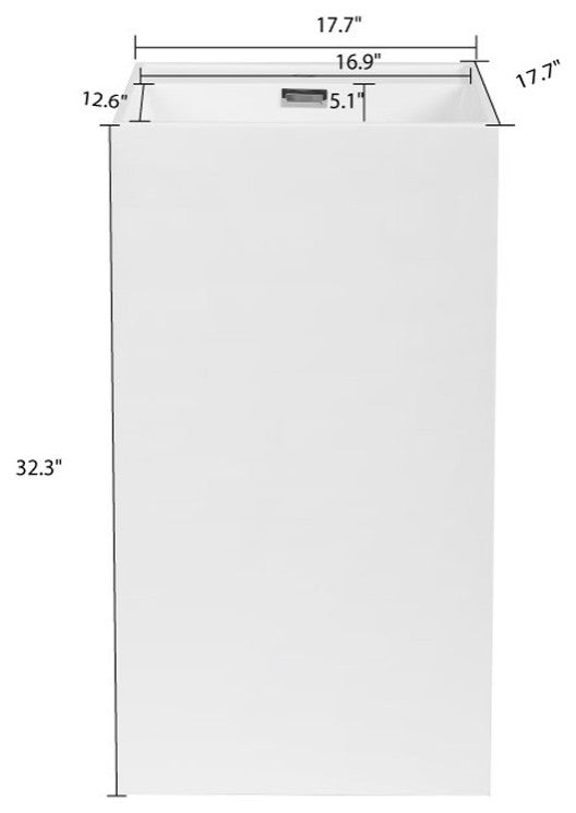 18" Streamline K-1481-18 Solid Surface Resin Freestanding Basin
