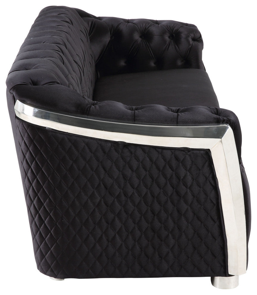 ACME Pyroden Chair, Black Velvet and Chrome