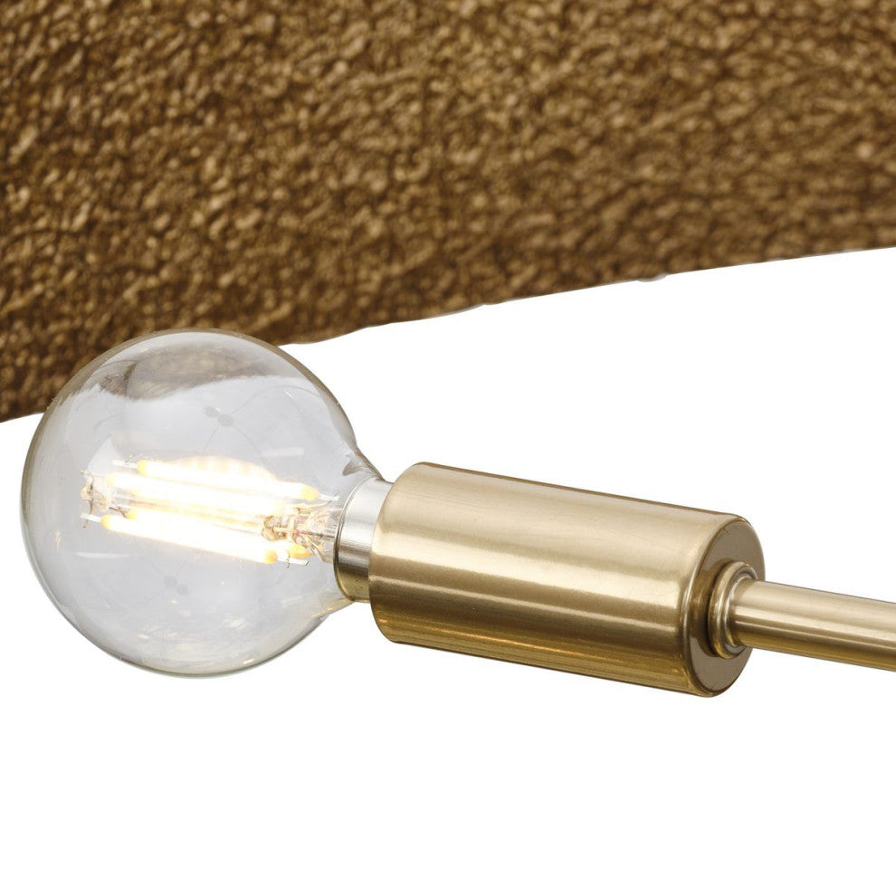 Lusail Collection Soft Gold Luxe Industrial Chandelier, 5-Light