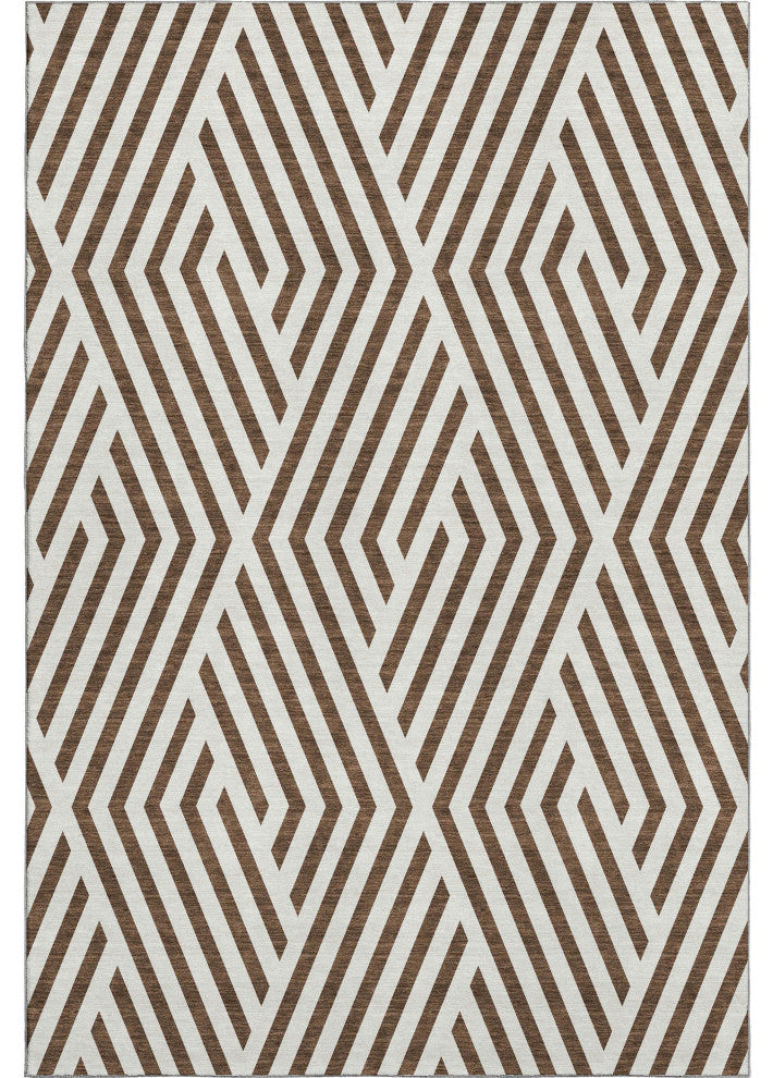 Premium Machine Washable Mayfield AMF550 Brown 10' x 14' Rug