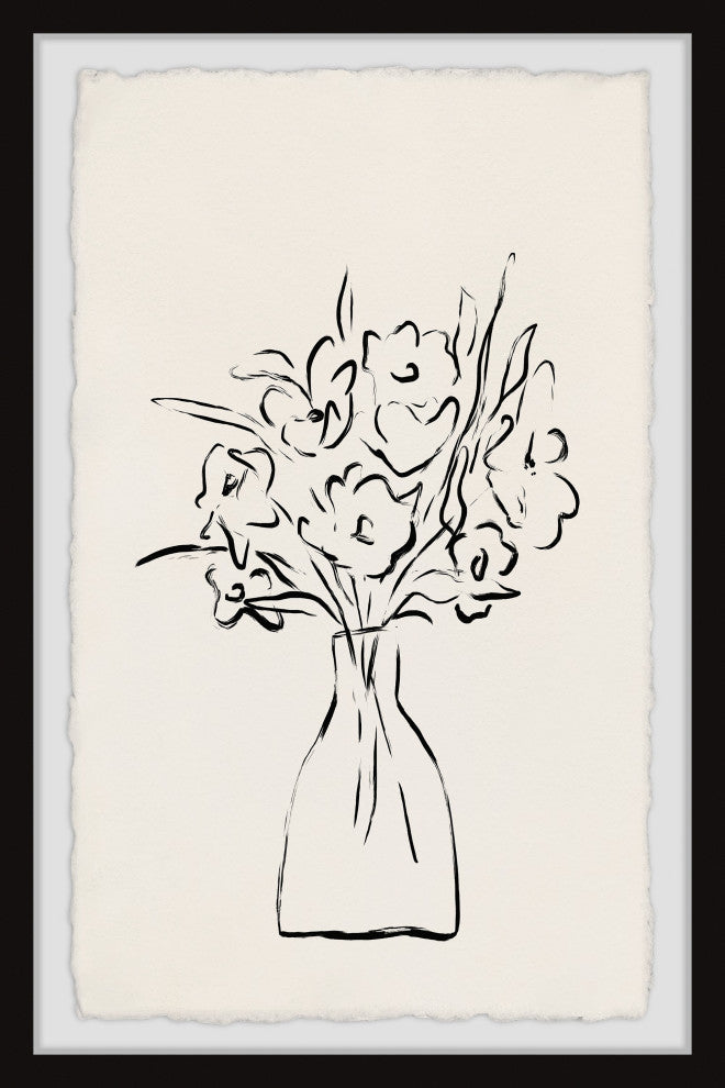 "Vase of Flowers" Framed Painting Print, 30x45