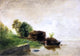 Camille Pissarro Laundress on the Banks of the River Gallery Wrapped Canvas
