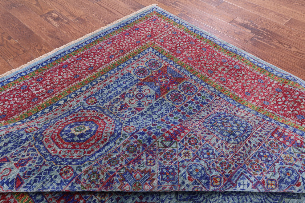 Mamluk Geometric Handmade Wool Rug 7' 0" X 10' 2" - Q12605