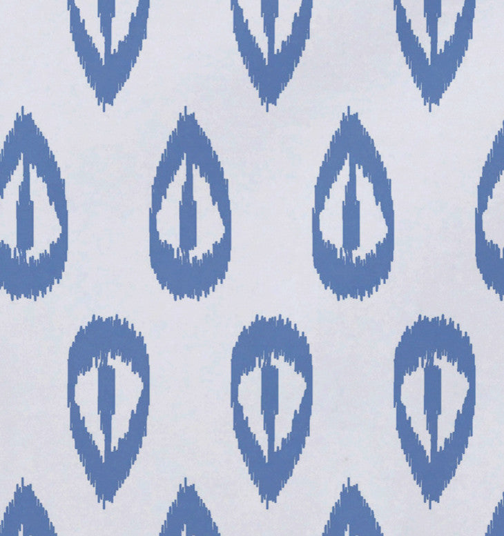 18"x14" Ikat Tears, Geometric Print Placemat, Blue, Set of 4