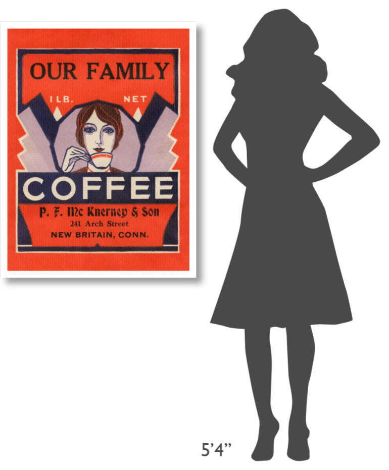 "Our Family Coffee" Digital Paper Print by Retrolabel, 29"x38"