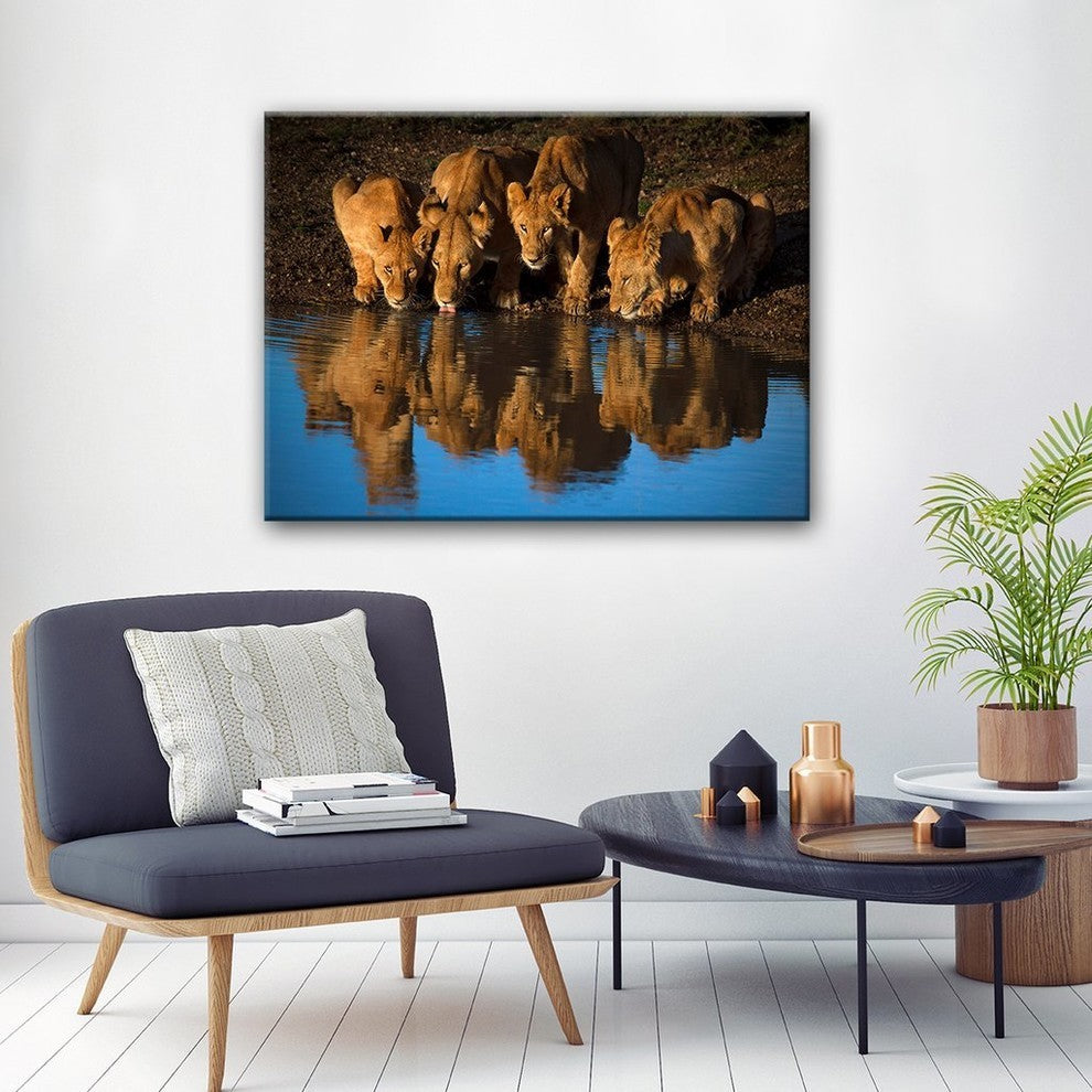 Lions of Mara' Canvas Wall Decor