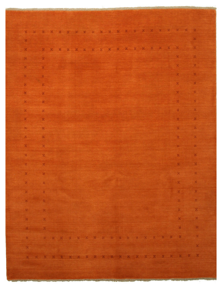 Orange Transitional Solid Lori Baft Area Rug